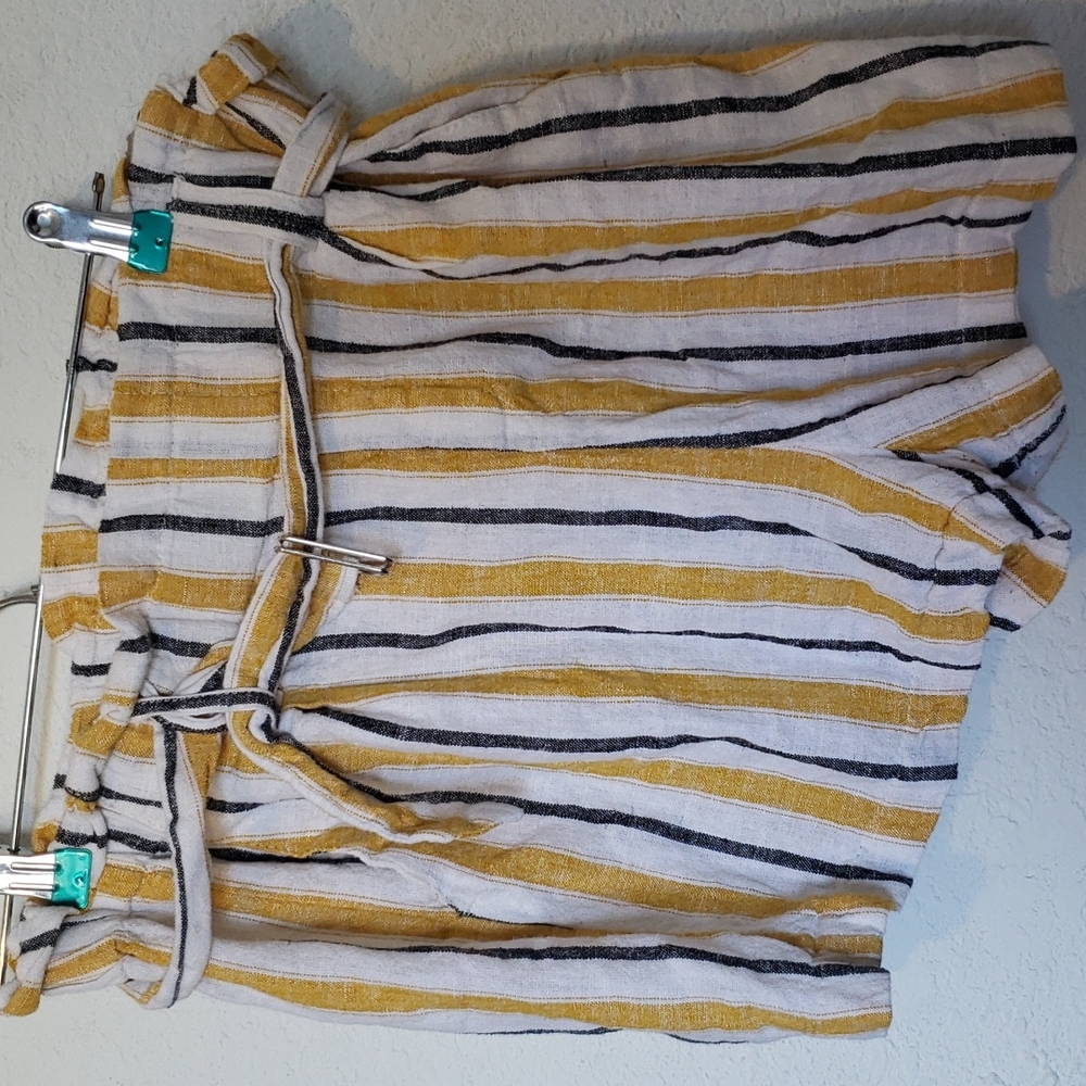 Striped Linen Shorts